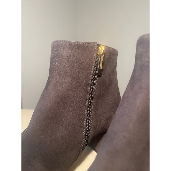 L'Agence Women Jeanne II Pointed Toe Graphite Suede Bootie Size 7.5 - Picture 3 of 6